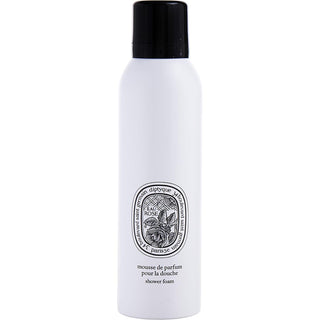 Diptyque Eau Rose Shower Foam 5 oz bottle with elegant design.