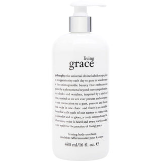 Philosophy Living Grace Firming Body Emulsion, 16 oz, hydrating and firming body lotion with a clean fragrance.