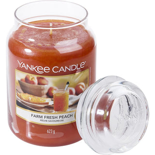 Yankee Candle Farm Fresh Peach Scented Large Jar 22 OZ at fragrancedealz.com