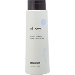 Ahava Deadsea Water Mineral Shampoo 13.5oz bottle with elegant design.