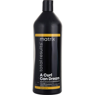 A large jar of Total Results A CURL CAN DREAM Rich Mask, 33.8 oz, for deep hydration and curl definition.