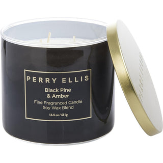 Perry Ellis Black Pine & Amber Candle 14.5 OZ on fragrancedealz.com.