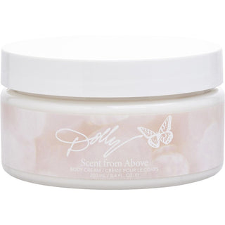 Dolly Parton Scent From Above Body Cream 8.4 oz jar with elegant design.