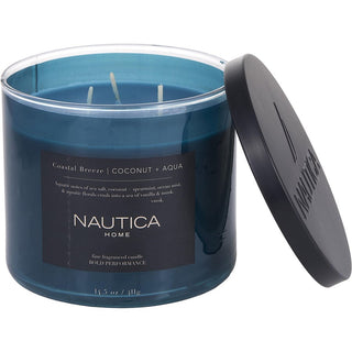 Nautica Coastal Breeze Scented Candle 14.5 oz jar.