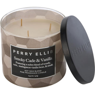  Perry Ellis Smoky Cade & Vanilla Scented Candle 14.5 OZ on fragrancedealz.com.