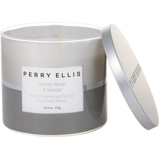 Perry Ellis White Musk & Santal Scented Candle 14.5 OZ on fragrancedealz.com.