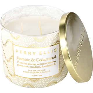 Perry Ellis Jasmine & Cedarwood Scented Candle 14.5 OZ on fragrancedealz.com.