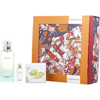 UN JARDIN SUR LE NIL by Hermes - EDT SPRAY 3.3 OZ & SOAP 1.7 OZ & EDT 0.25 OZ MINI