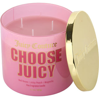 Juicy Couture Choose Juicy Candle 14.5 oz in vibrant packaging.