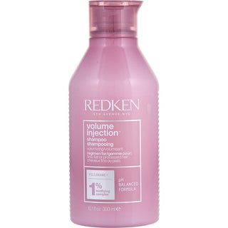 Redken Volume Injection Shampoo 10.1 oz bottle for weightless volume and body, available at fragrancedealz.com