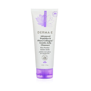 Derma E Skin Restore Advanced Peptides & Flora-Collagen Gentle Jelly Cleanser in a 113g/4oz tube