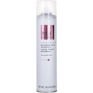 Tigi Copyright Custom Complete Maximum Hold Spray 10.6 OZ bottle.