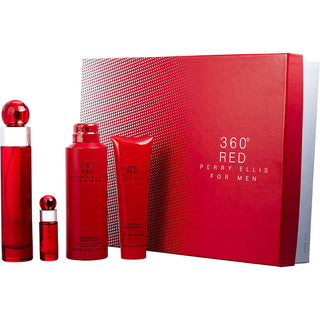 Perry Ellis 360 Red EDT SPRAY 3.4 OZ & SHOWER GEL 3 OZ & DEODORANT BODY SPRAY 6 OZ & EDT SPRAY 0.25 OZ MINI on fragrancedealz.com.