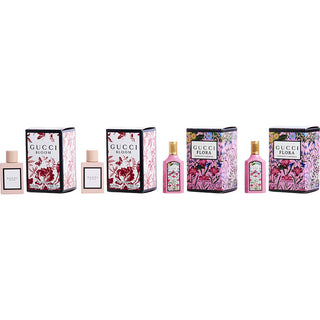 GUCCI VARIETY by Gucci - 4 PIECE MINI VARIETY WITH GUCCI BLOOM X 2 & GUCCI FLORA GORGEOUS GARDENIA X 2 AND ALL ARE EAU DE PARFUM