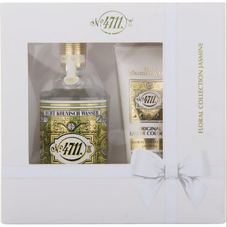 4711 Floral Collection Jasmine Eau de Cologne Spray 3.4oz and Shower Gel 1.7oz set with an elegant floral design.