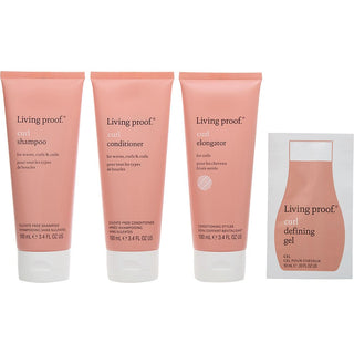 LIVING PROOF by Living Proof - BORN TO BE COILY KIT - CURL SHAMPOO 3.4 OZ & CURL CONDITIONER 3.4 OZ & CURL ELONGATER 3.4 OZ & CURL DEFINING GEL 0.33 OZ