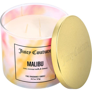 Juicy Couture Malibu Candle with vibrant coastal design, 14.5 oz.