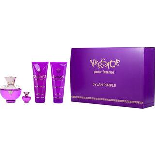 VERSACE DYLAN PURPLE by Gianni Versace - EAU DE PARFUM SPRAY 3.4 OZ & BODY LOTION 3.4 OZ & BATH & SHOWER GEL 3.4 OZ & EAU DE PARFUM 0.17 OZ MINI