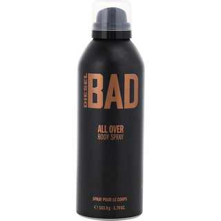 Diesel Bad All Over Body Spray 5.8 oz bottle with product design.