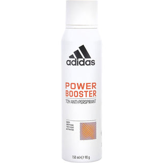 Adidas Power Booster 72H Antiperspirant Body Deodorant Spray 5oz can with a sleek, sporty design.