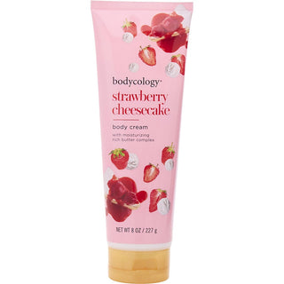 Bodycology Strawberry Cheesecake Body Cream, 8oz tube with delicious design. Buy now at fragrancedealz.com.