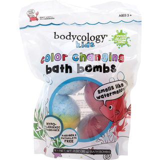 Bodycology Watermelon Color Changing Bath Bomb, 10oz with vibrant design. Buy now at fragrancedealz.com