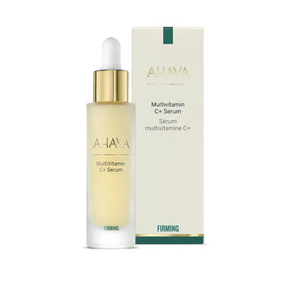 Ahava Multivitamin C+ Serum 1oz bottle with a vibrant design.