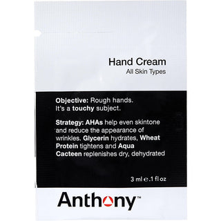 Anthony Hand Cream Sample 0.1oz - Rich, nourishing cream with shea butter, glycerin, and vitamin E for intense hydration and protection.