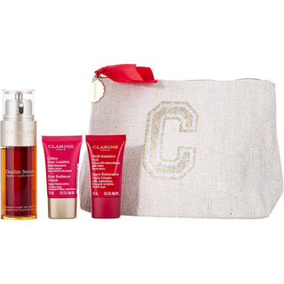 Clarins by Clarins - Double Serum and Super Restorative Collection Set: Double Serum 50ml + Super Restorative Rose Radiant Day Cream 15ml + Super Restorative Night Cream 15ml + Double Serum Eye 0.9ml