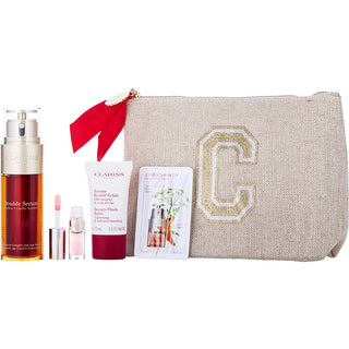 Clarins by Clarins - Double Serum Luminosity Set: Double Serum 1.7oz + Double Serum Eye 0.9oz + Beauty Flash Balm 0.5oz + Lip Comfort Oil 04 pitaya 0.04oz