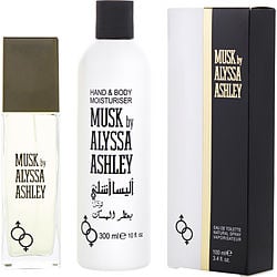 ALYSSA ASHLEY MUSK by Alyssa Ashley - EDT SPRAY 3.4 OZ & HAND & BODY MOISTURIZER 10 OZ