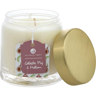 Celeste Fig & Melon Scented Soy Glass Candle 10oz available at fragrancedealz.com.