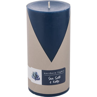 SEA SALT & KELP by Northern Lights - ONE 3X6 INCH PILLAR CANDLE.  BURNS APPROX.