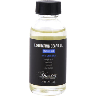 Baxter of California Exfoliating Beard Oil 1oz bottle with dropper.