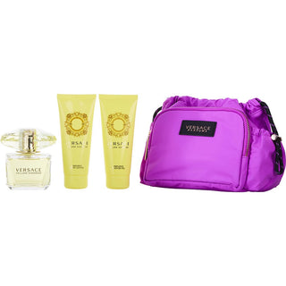 VERSACE YELLOW DIAMOND by Gianni Versace - EDT SPRAY 3 OZ & BODY LOTION 3.4 OZ & SHOWER GEL 3.4 OZ & MAKEUP CASE