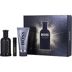 BOSS BOTTLED by Hugo Boss - PARFUM SPRAY 3.3 OZ & SHOWER GEL 3.3 OZ & PARFUM SPRAY 0.3 OZ MINI