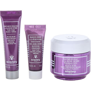 Sisley by Sisley - Black Rose Set: Black Rose Skin Infusion Cream 1.6oz + Black Rose Cream Mask 0.34oz + Black Rose Beautifying Emulsion 0.5oz