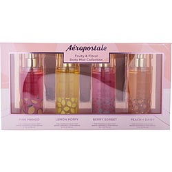 AEROPOSTALE VARIETY by Aeropostale - FRUITY & FLORAL SET WITH BERRY SORBET & LEMON POPPY & PEACH + DAISY & PINK MANGO AND ALL ARE BODY MIST 3.4 OZ