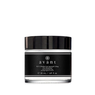 Avant Age Defy+ R.N.A Radical AntiAgeing & Lifting Duo Moisturiser 1.69oz in a sleek jar.