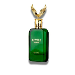 Bottle of Royal Emerald By Zakat, a symbol of opulence and elegance. Experience its captivating essence at fragrancedealz.com