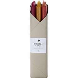 AUTUMN HARVEST TAPERS COMBO PACK by Northern Lights - 12" EURPOEAN TAPERS (6 PACK- 2 BORDEAUX, 2 TERRA COTTA,