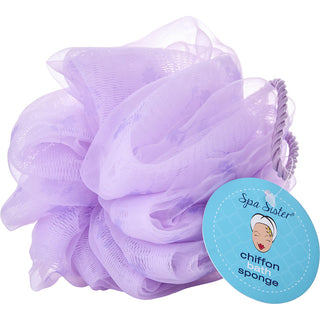 SPA ACCESSORIES by Spa Accessories - CHIFFON DREAMY BATH SPONGE - LAVENDER/FLOWERS