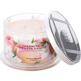 HOMEWORX JASMINE & WHITE PEACH by Slatkin + Co. - SCENTED CANDLE