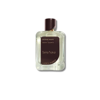 Front view of the Terra Nova perfume bottle, featuring an elegant and timeless design, available at fragrancedealz.com