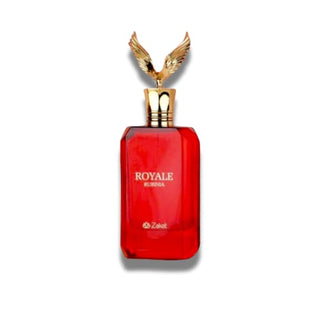 Bottle of Royal Rubina By Zakat, a symbol of luxury and elegance. Experience its captivating essence at fragrancedealz.com