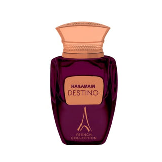 Bottle of Destino Al Haramain: A beautifully crafted design that exudes luxury and sophistication, available at fragrancedealz.com