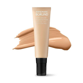 Annemarie Borlind Natuwear Foundation in Almond for smooth, natural coverage and a radiant finish; available at fragrancedealz.com