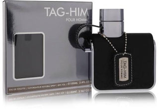 Armaf Tag Him Cologne comes with a sleek bottle and matching box, showcasing a bold and modern design. Available now at FragranceDealz.com.