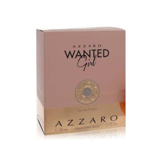 Azzaro Wanted Girl Perfume box featuring vibrant orange color with silver accents. Available at fragrancedealz.com.