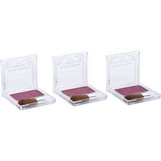 Canmake Powder Cheeks Trio PW38 in Plum Pink, featuring three cases of the same soft, rosy shade for a lasting natural glow. Available at fragrancedealz.com